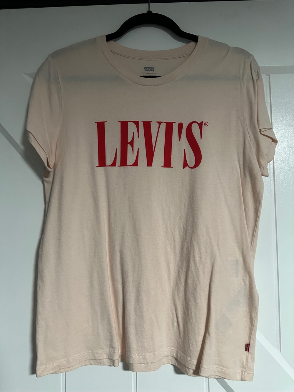 Levi's Light Pink Tee with Red Logo